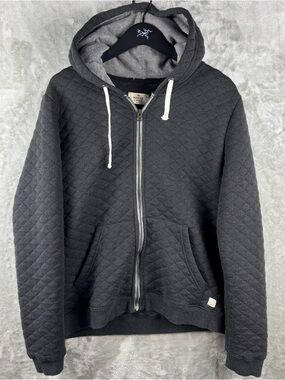 Marine Layer Corbet Quilted Full Zip Hoodie Jacket Womens Medium Utility